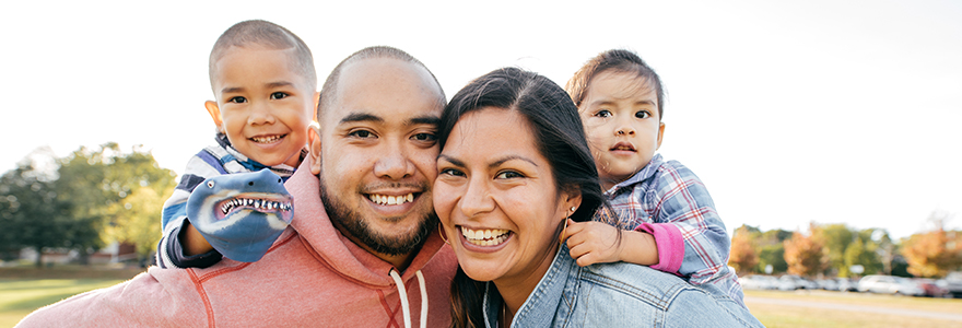 A family at the park
